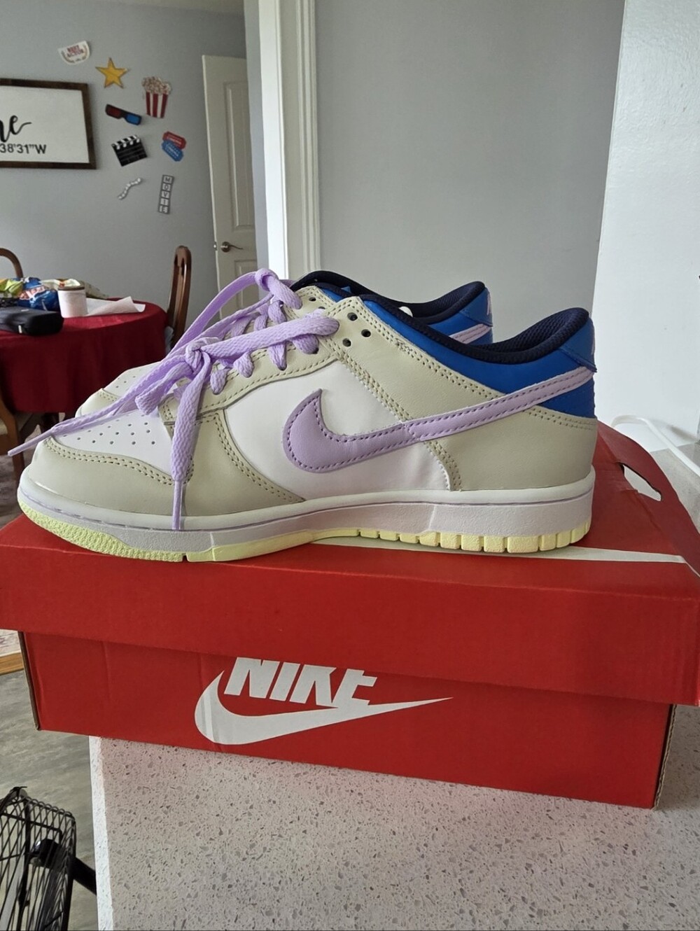 KIDS Nike DUNK LOW 'KHAKI BLUE PINK (GS